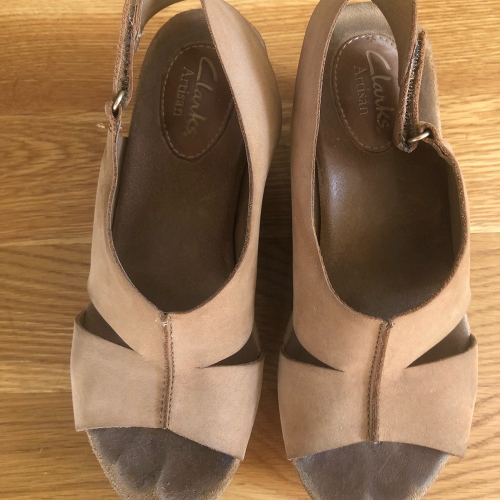 Clarks wedge sandals